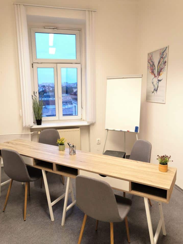 Učebna Liberec interiér — doučování matematiky