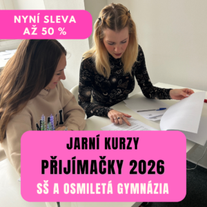 Jarní kurzy na přijímačky 2026 - SŠ a osmiletá gymnázia